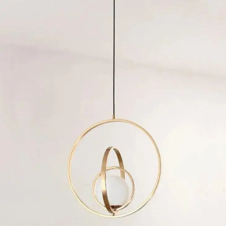 DecorBites™ Rotating Gold Ring Pendant Light