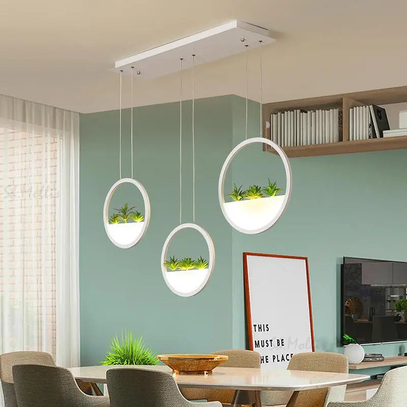 DecorBites™ Round Planter LED Chandelier