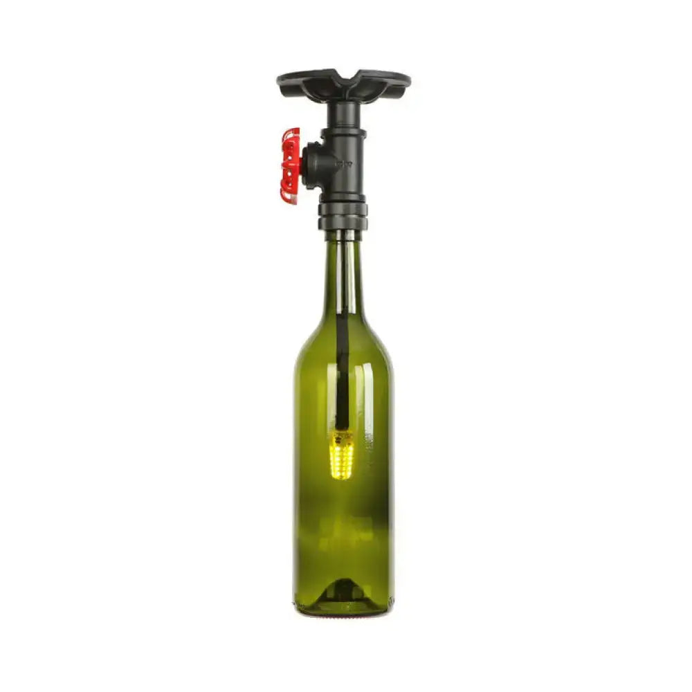 DecorBites™ Rustic Single Light Semi Flushmount with Glass Shade - Bottle Design