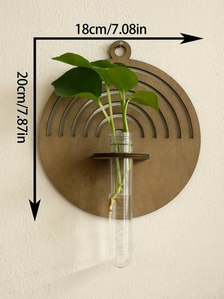 DecorBites™ Rustic Wood Wall Vase for Greenery