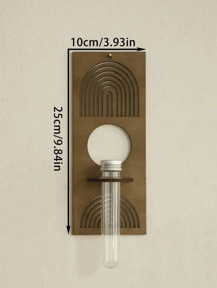 DecorBites™ Rustic Wood Wall Vase for Greenery