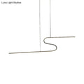 Minimalist black linear pendant light by decorbites featuring sleek metal design and warm white light for modern spaces