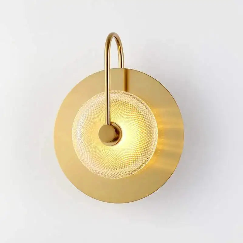 DecorBites™ Scandinavian Brass Wall Sconce