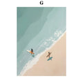 DecorBites™ Serene Beach Watercolor Canvas Art Print