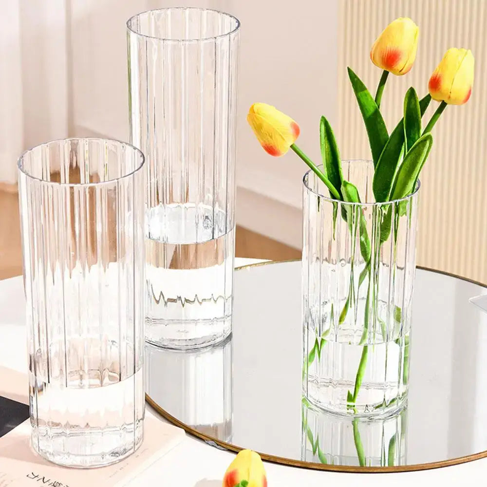 DecorBites™ Shatterproof Clear Acrylic Flower Vase
