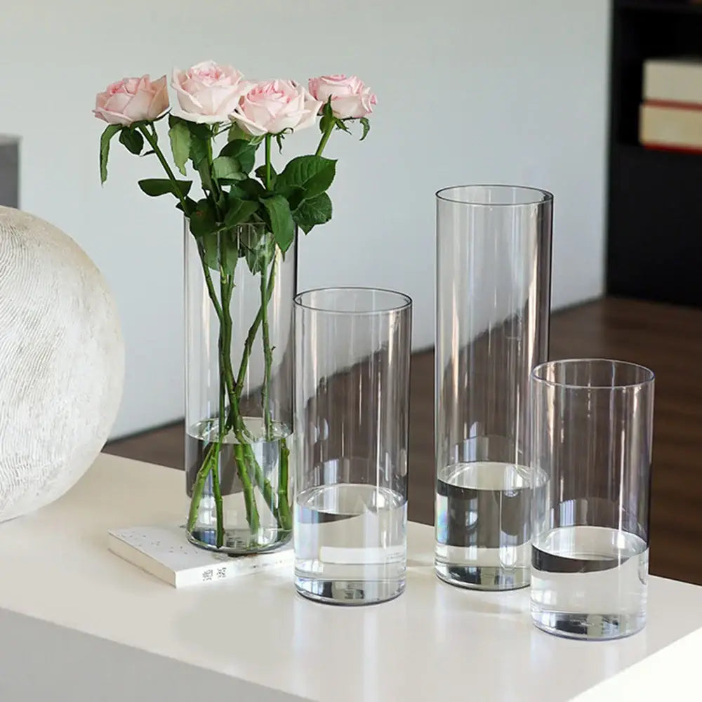 DecorBites™ Shatterproof Tall Transparent Acrylic Flower Vase