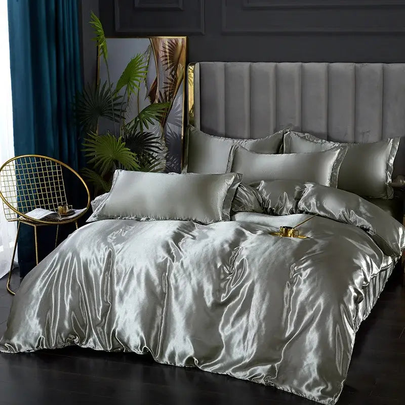 DecorBites™ Silk Bedding Set: Luxury Satin Sheets