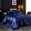 DecorBites™ Silk Bedding Set: Luxury Solid Satin Sheets