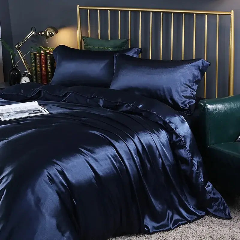 DecorBites™ Silk Luxury Bedding Set - King Queen Twin Size