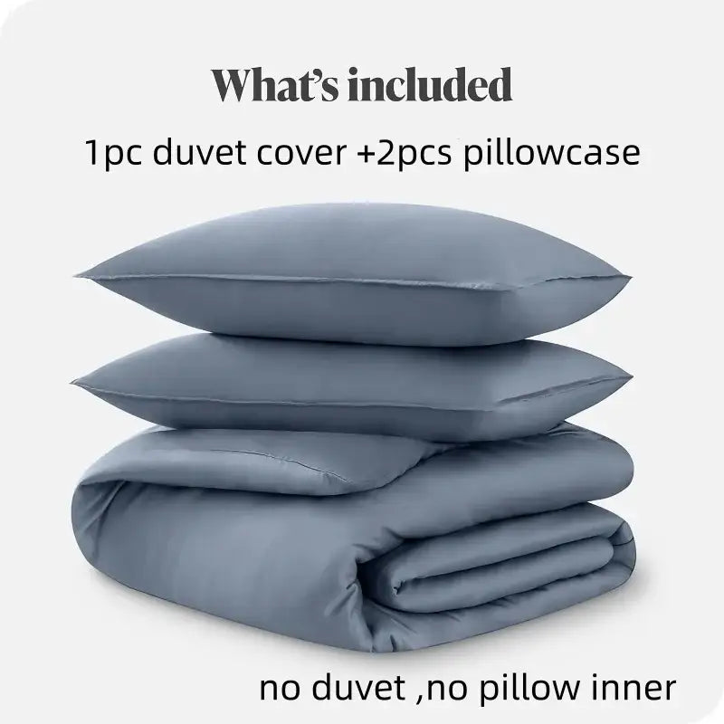 DecorBites™ Silky Cooling Duvet Cover Set, 3pcs Full/Queen/King
