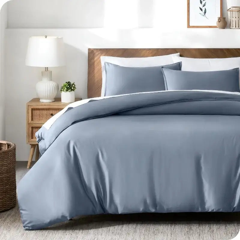 DecorBites™ Silky Cooling Duvet Cover Set, 3pcs Full/Queen/King