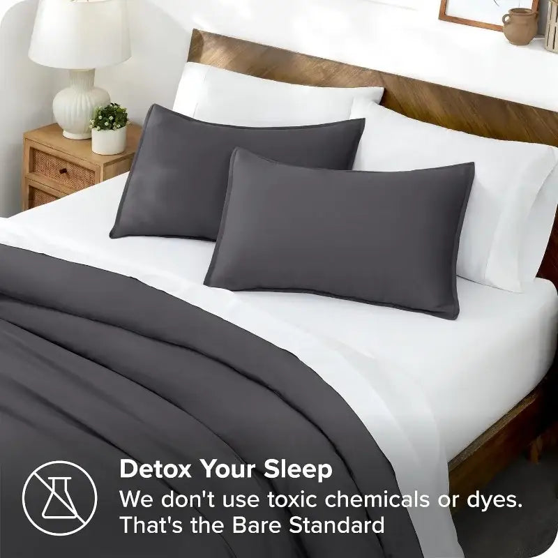DecorBites™ Silky Cooling Duvet Cover Set, 3pcs Full/Queen/King