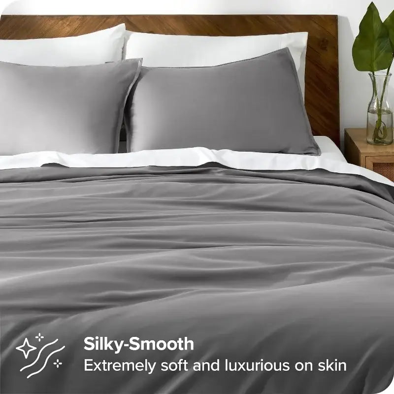 DecorBites™ Silky Cooling Duvet Cover Set, 3pcs Full/Queen/King