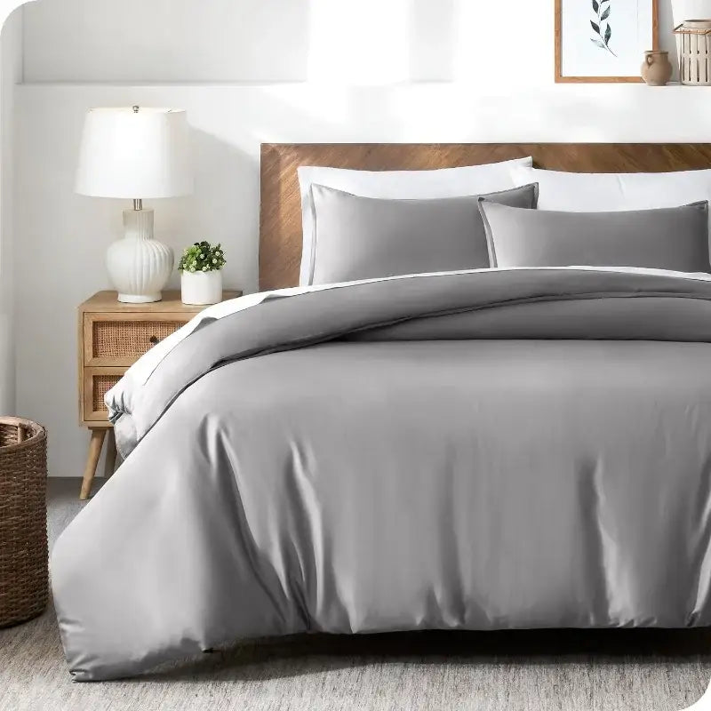 DecorBites™ Silky Cooling Duvet Cover Set, 3pcs Full/Queen/King