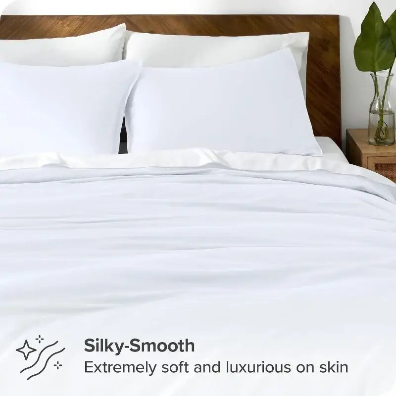 DecorBites™ Silky Cooling Duvet Cover Set, 3pcs Full/Queen/King