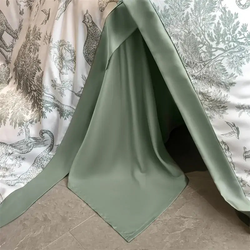 طقم شراشف سرير من ألياف الأوكالبتوس الحريرية DecorBites™ - نقشة فهد الغابة