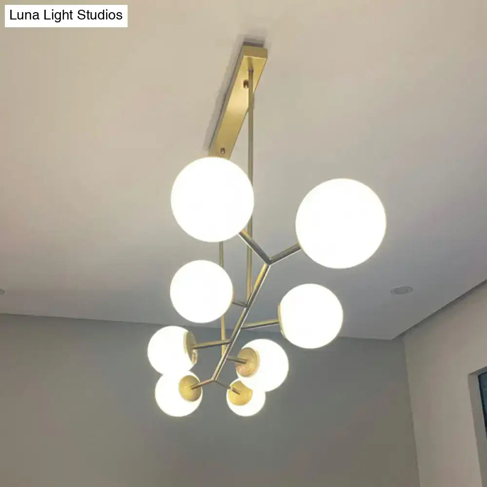 DecorBites™ Simplicity Opal Glass Molecular Island Suspension Light for Dining Rooms