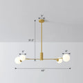 DecorBites™ Simplicity Opal Glass Molecular Island Suspension Light for Dining Rooms
