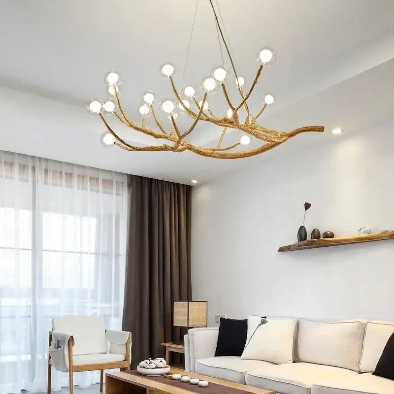 DecorBites™ Simulation Iron Tree Branch Bubble Chandelier