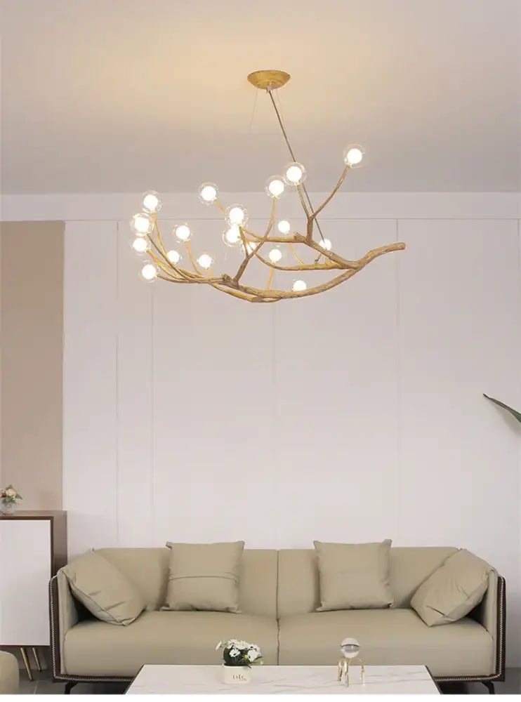 DecorBites™ Simulation Iron Tree Branch Bubble Chandelier