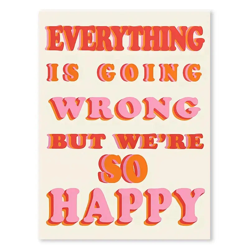 DecorBites™ singer Harris Styles styles lyrics art poster with vibrant pink and orange lettering on cream background