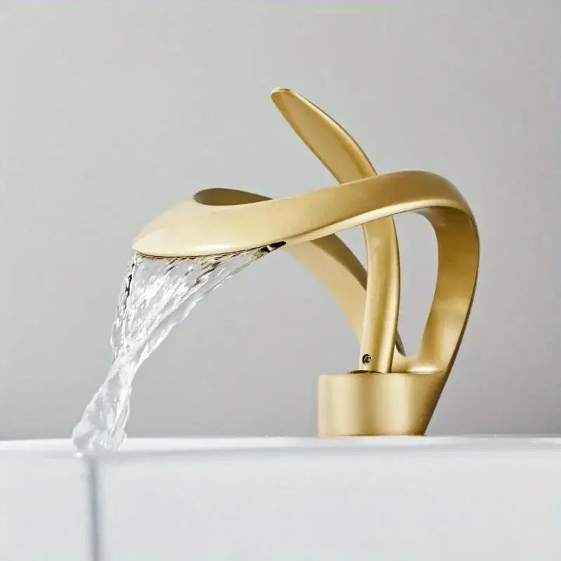 DecorBites™ Single Handle Waterfall Bathroom Sink Faucet