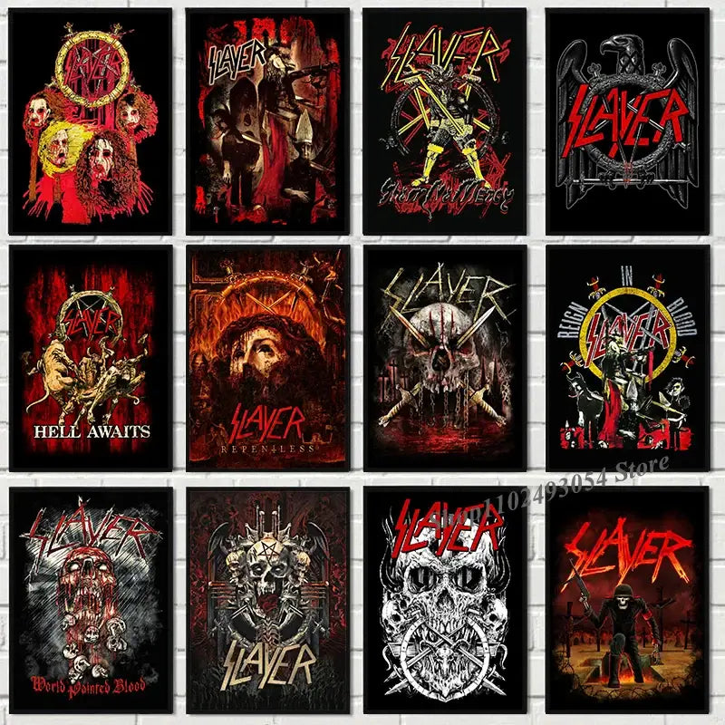 DecorBites™ Slayer Heavy Metal Band Album Poster Canvas Art