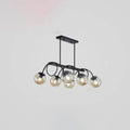 DecorBites™ Sleek Black Glass Sphere Island Light for Modern Dining Rooms