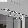 DecorBites™ sleek black spiral island led light with curved ring design for dining room maximum bulb wattage use
