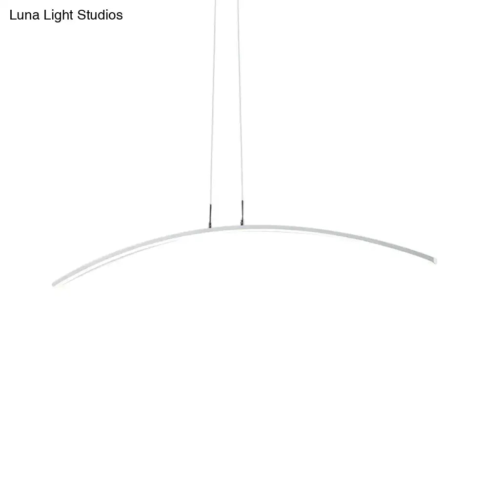 DecorBites™ Sleek Black/White Arch Island LED Pendant Lamp for Elegant Dining Table Lighting