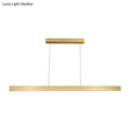 Modern gold-finished decorbites™ sleek brass island lamp with pole shaped led suspension lighting for acrylic dining rooms