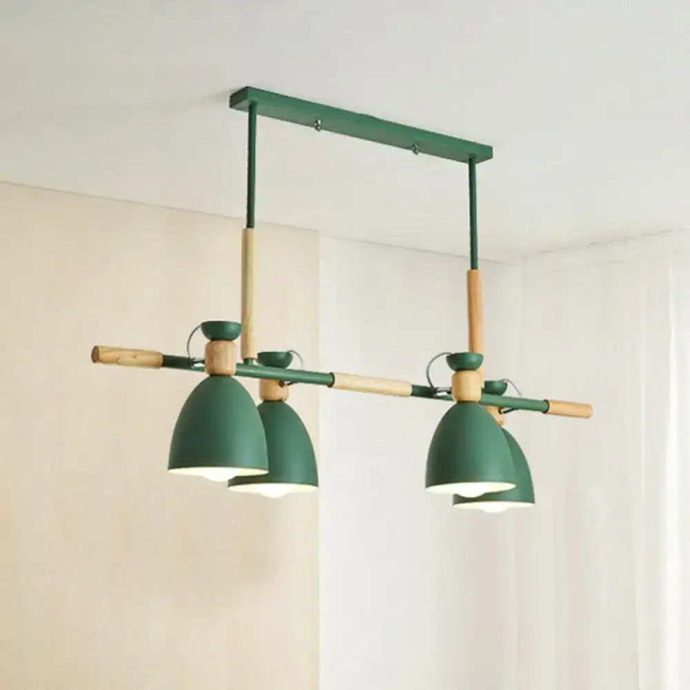 DecorBites™ Sleek Dome Shade Island Pendant Light with Metallic Finish - Ideal for Dining Rooms