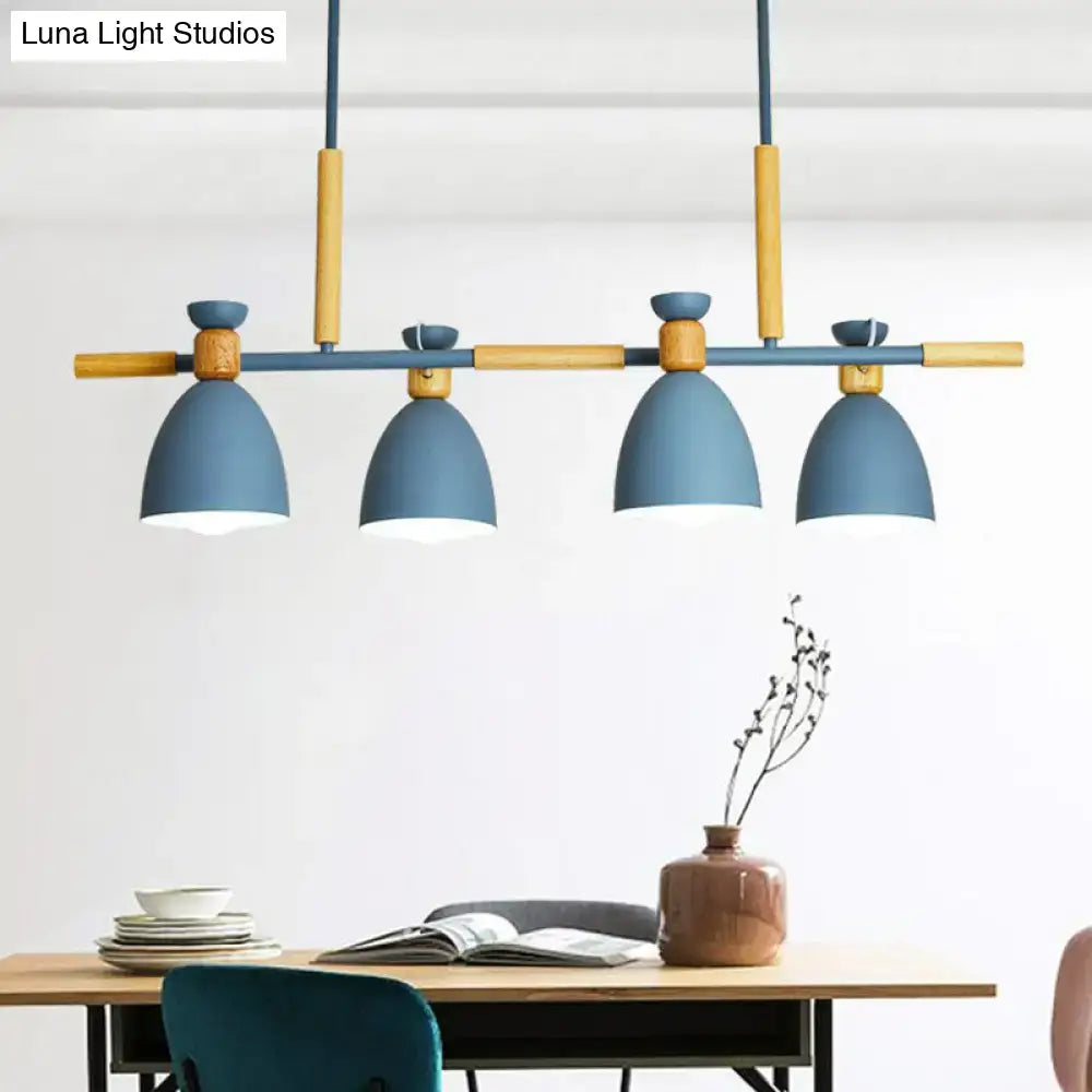 DecorBites™ Sleek Dome Shade Island Pendant Light with Metallic Finish - Ideal for Dining Rooms