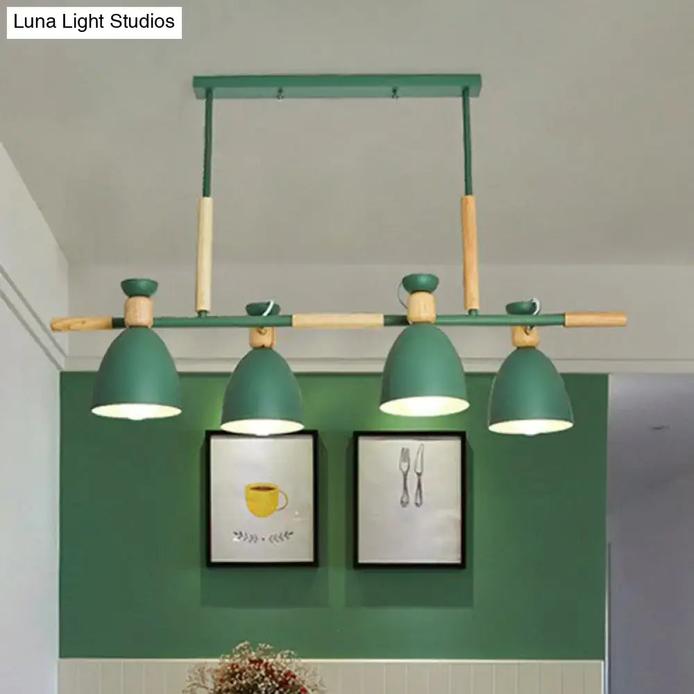 DecorBites™ Sleek Dome Shade Island Pendant Light with Metallic Finish - Ideal for Dining Rooms