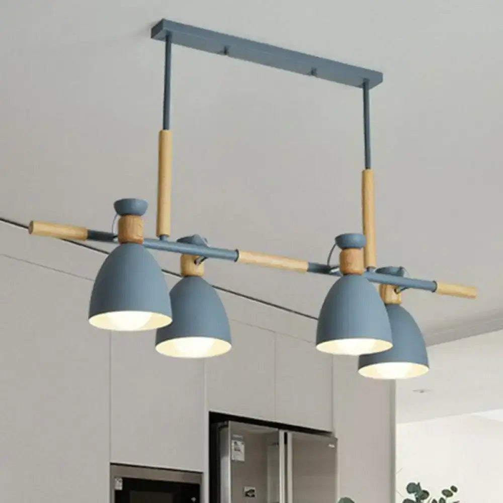 DecorBites™ Sleek Dome Shade Island Pendant Light with Metallic Finish - Ideal for Dining Rooms