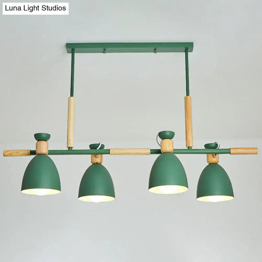 DecorBites™ Sleek Dome Shade Island Pendant Light with Metallic Finish - Ideal for Dining Rooms