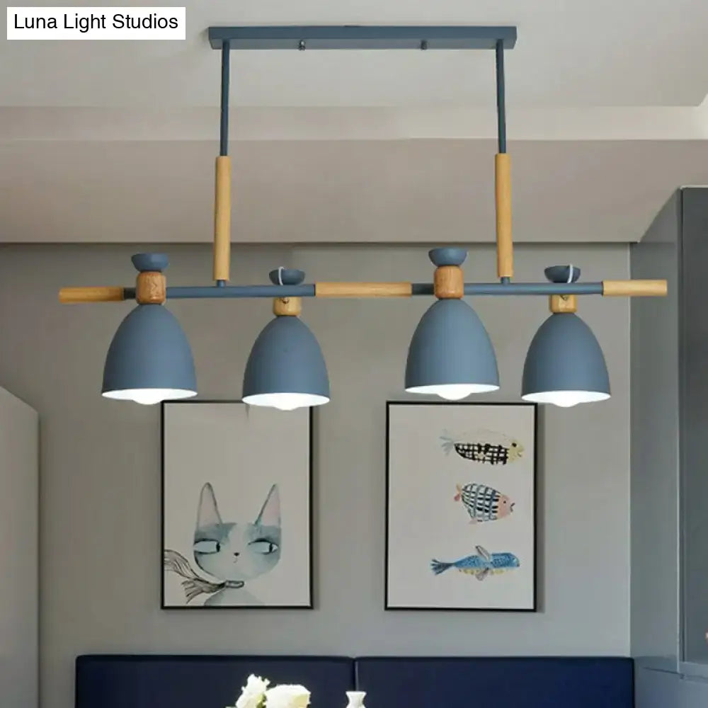 DecorBites™ Sleek Dome Shade Island Pendant Light with Metallic Finish - Ideal for Dining Rooms
