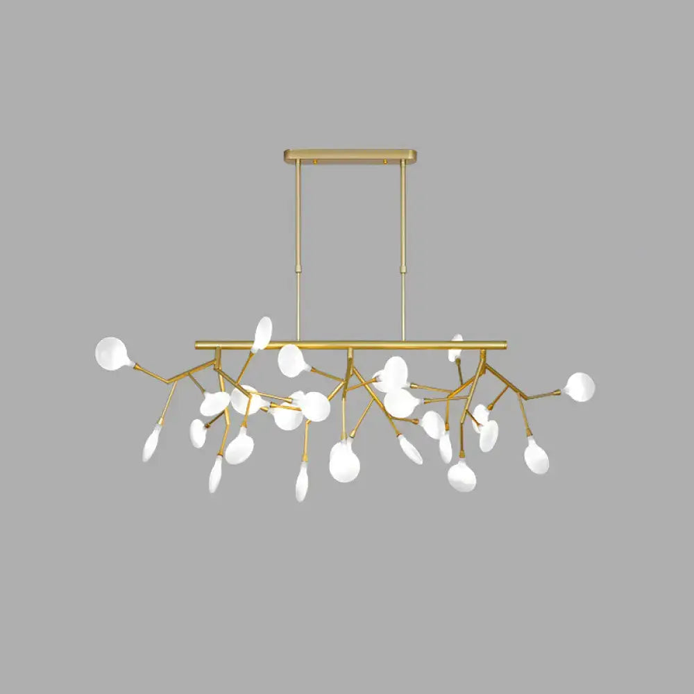 DecorBites™ Sleek Firefly LED Dining Room Pendant Light with Opal Glass - Minimalist Island Chandelier