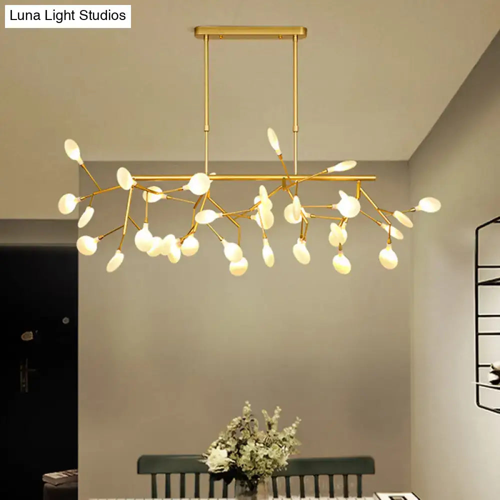 DecorBites™ Sleek Firefly LED Dining Room Pendant Light with Opal Glass - Minimalist Island Chandelier