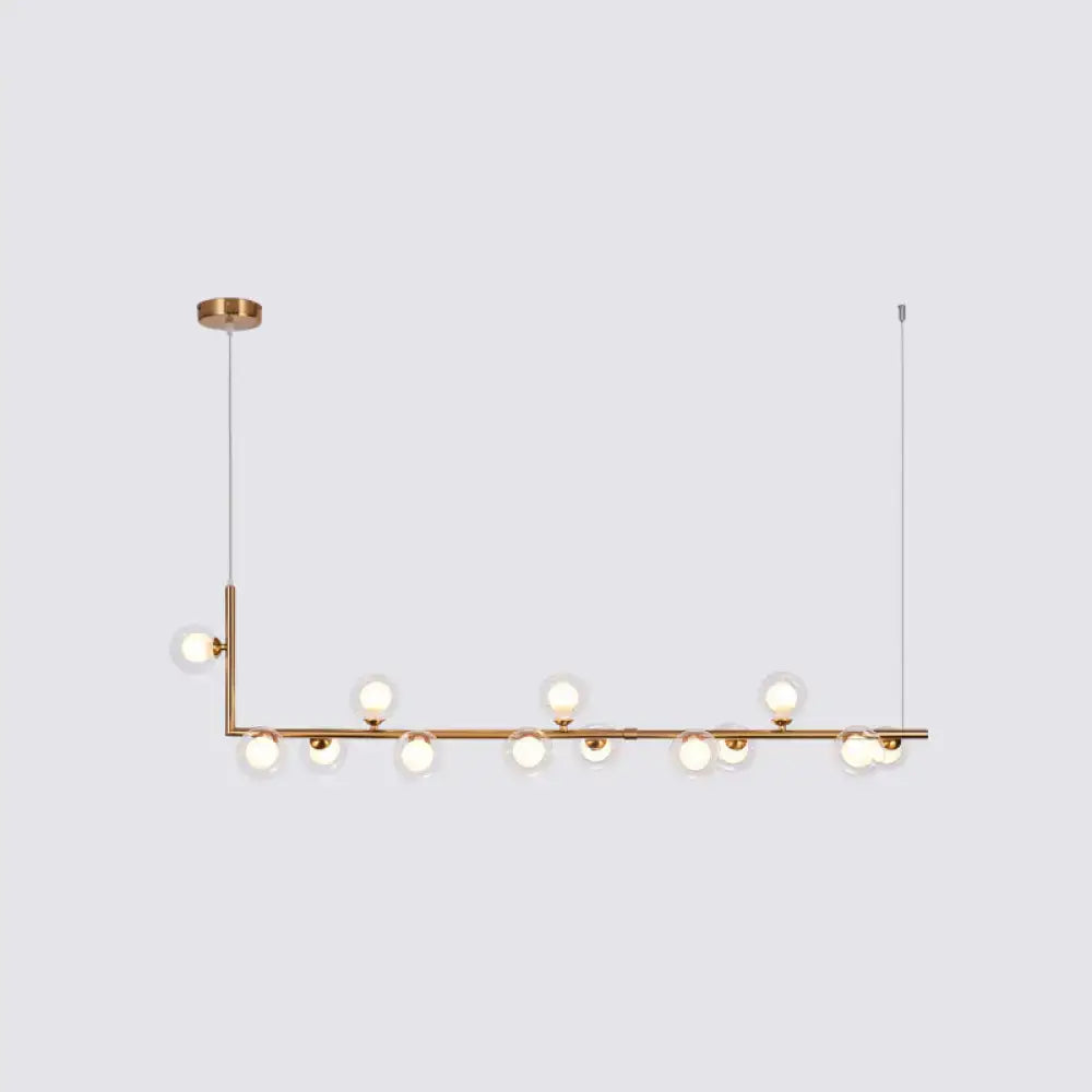 DecorBites™ Sleek Glass Pendant Light for Dining Room with Hanging Island Design