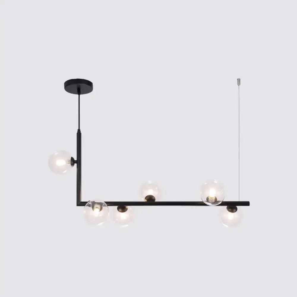 DecorBites™ Sleek Glass Pendant Light for Dining Room with Hanging Island Design