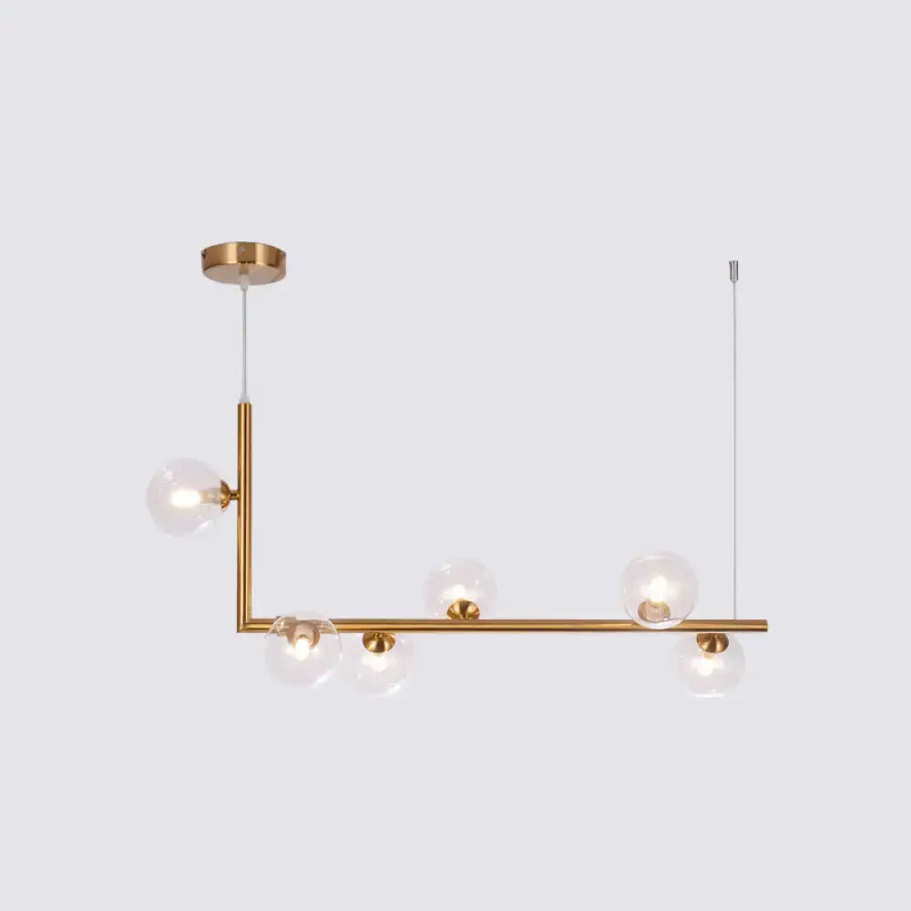 DecorBites™ Sleek Glass Pendant Light for Dining Room with Hanging Island Design