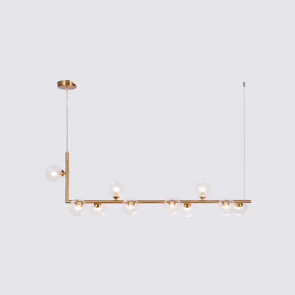 DecorBites™ Sleek Glass Pendant Light for Dining Room with Hanging Island Design