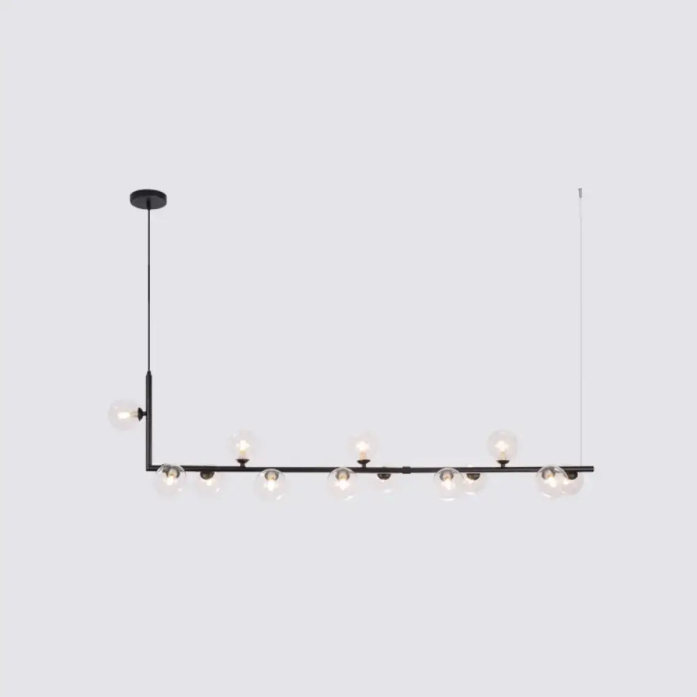 DecorBites™ Sleek Glass Pendant Light for Dining Room with Hanging Island Design