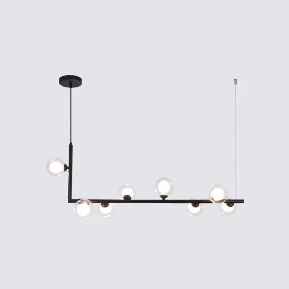 DecorBites™ Sleek Glass Pendant Light for Dining Room with Hanging Island Design