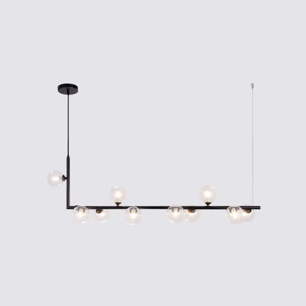 DecorBites™ Sleek Glass Pendant Light for Dining Room with Hanging Island Design