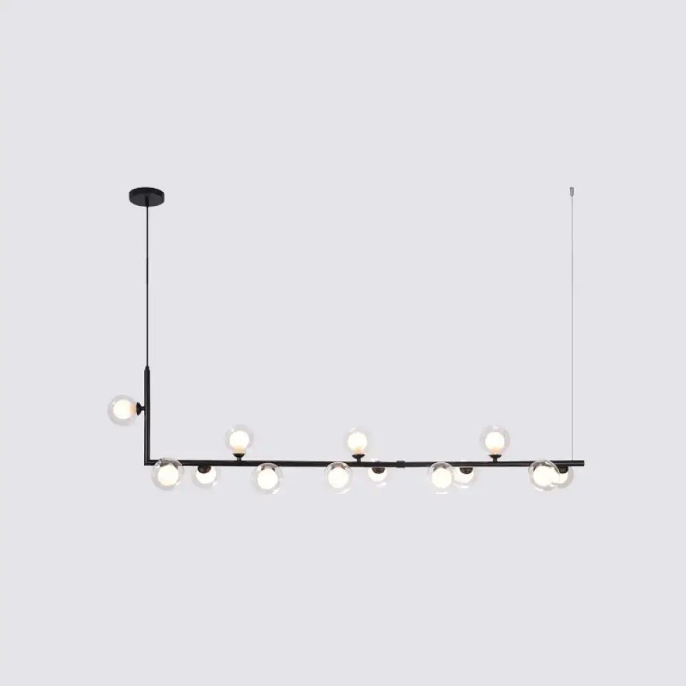 DecorBites™ Sleek Glass Pendant Light for Dining Room with Hanging Island Design