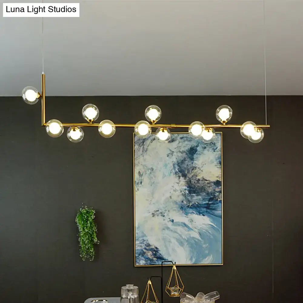 DecorBites™ Sleek Glass Pendant Light for Dining Room with Hanging Island Design