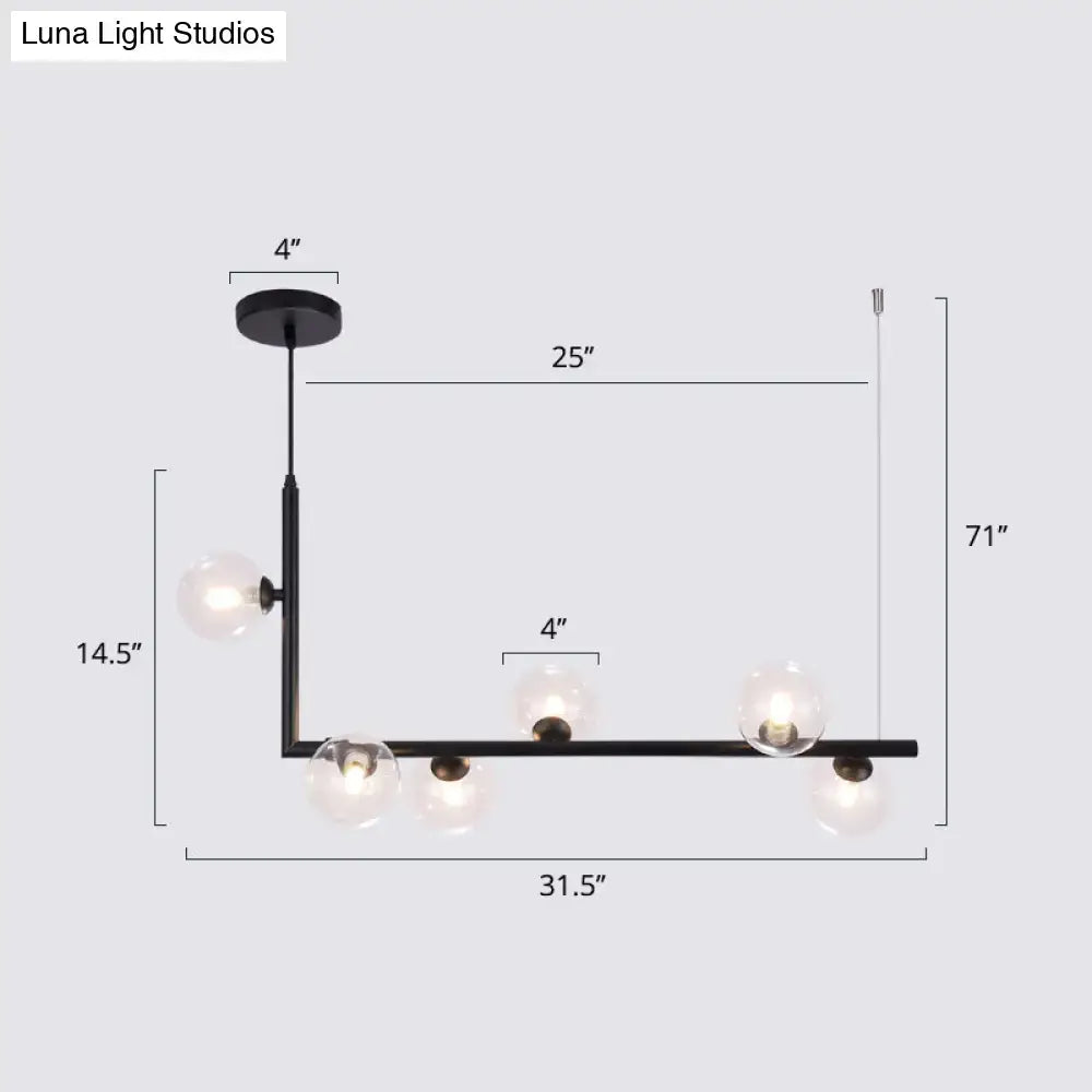 DecorBites™ Sleek Glass Pendant Light for Dining Room with Hanging Island Design