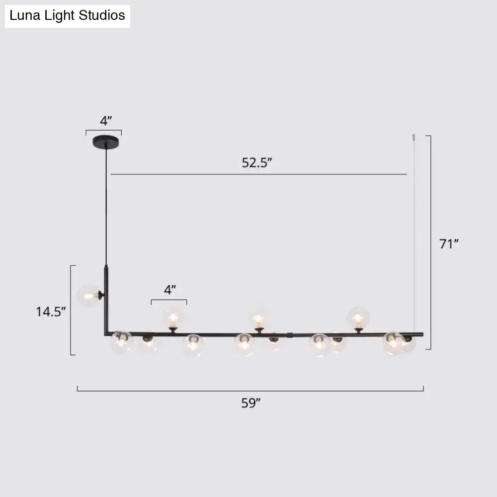 DecorBites™ Sleek Glass Pendant Light for Dining Room with Hanging Island Design